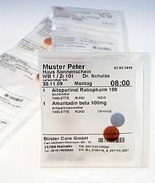 Blister Arzneimittel aus dem Blisterzentrum Hameln. Patientenindividuelle Verblisterung von Arzneimitteln und Medikamenten.