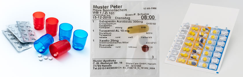Patientenindividuelle Verblisterung Arzneimittel im Blisterzentrum Hameln für Blister Arzneimittel und die Verblisterung von Medikamenten. Blisterzentrum zur Verblisterung von Arzneimitteln in Blister Verpackungen für eine Patientenindividuelle Verblisterung aus Hameln.