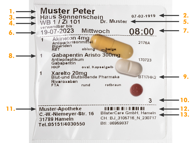 Blisterzentrum zur Verblisterung von Arzneimitteln in Blister Verpackungen für eine Patientenindividuelle Verblisterung aus Hameln.